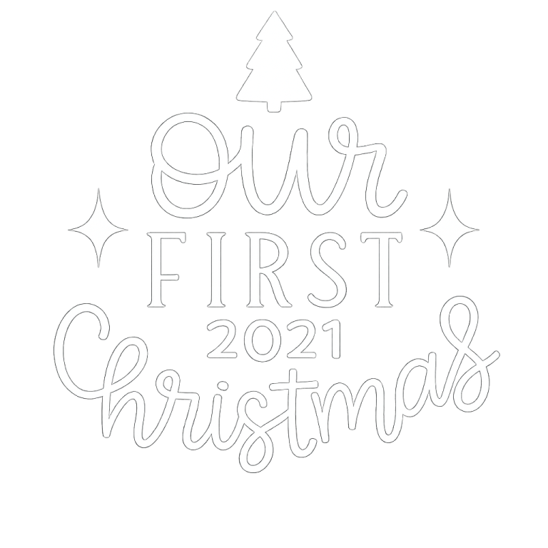 Our First Christmas SVG, Christmas Ornament svg, Christmas svg, dxf, png instant download, Christmas Words svg, Christmas Round svg, Holiday