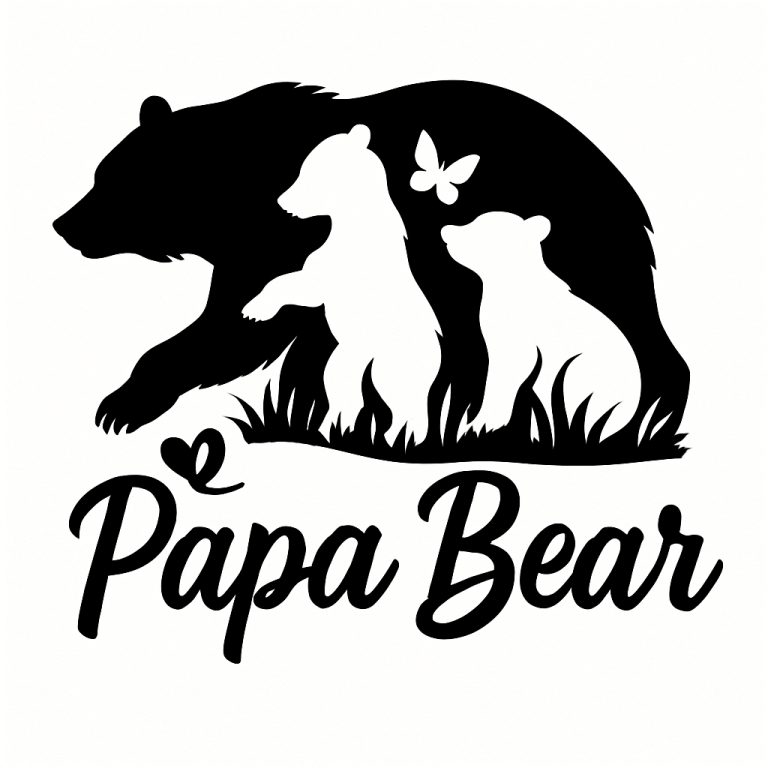 Papa Bear Svg Png Eps Pdf Files, Fathers Day Svg, Papa Bear Baby Svg, Funny Dad Svg, Bear Svg, Papa Svg, Bear Silhouette Svg