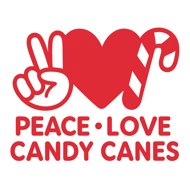 Peace Love Candy Canes SVG: Christmas Family Design (Digital Download)