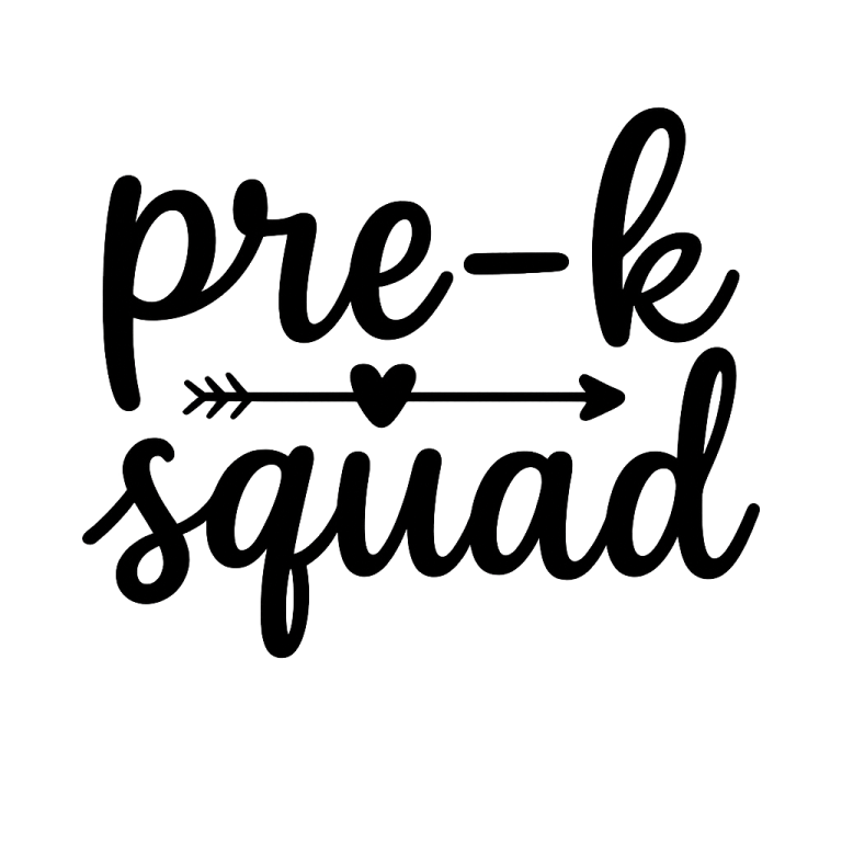 Pre-K Squad SVG, First Day of School, DXF, PNG (Digital Download)