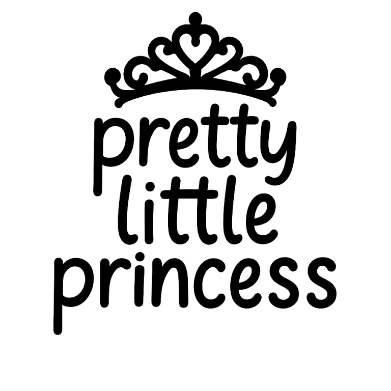 Pretty Little Princess SVG: Crown Cut File (Digital Download)