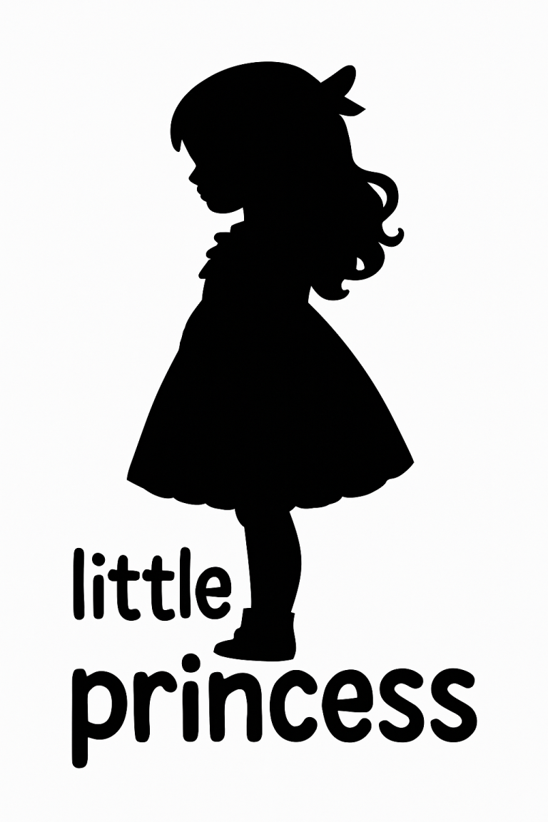 Princess Girl Silhouette SVG: Cricut Cut File (Digital Download)
