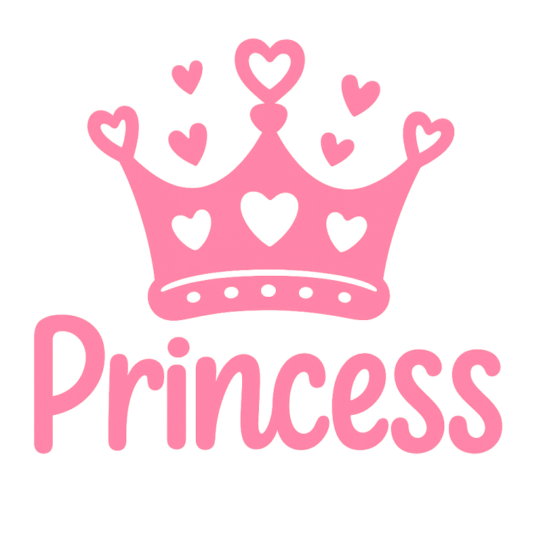 Princess Heart Tiara SVG Cut File (Digital Download)