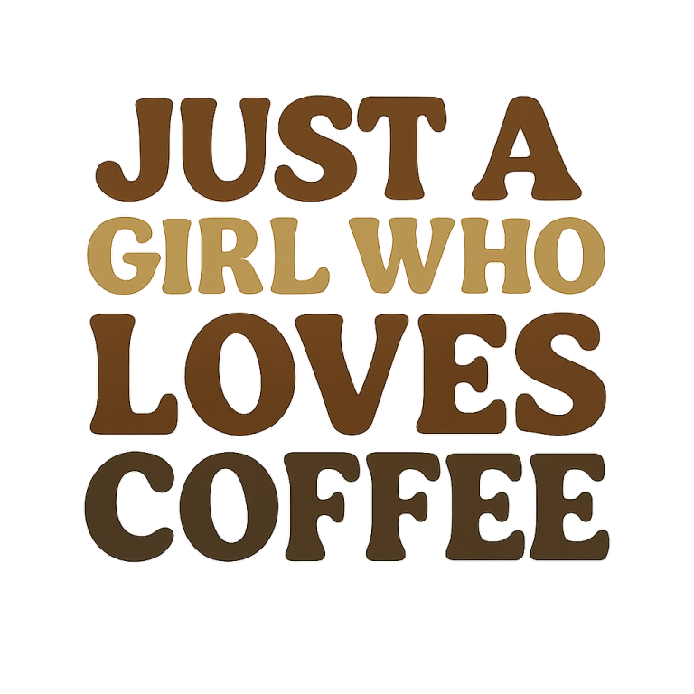 Retro Coffee Lover SVG: Girl Who Loves Coffee, Cricut Silhouette (Digital Files)