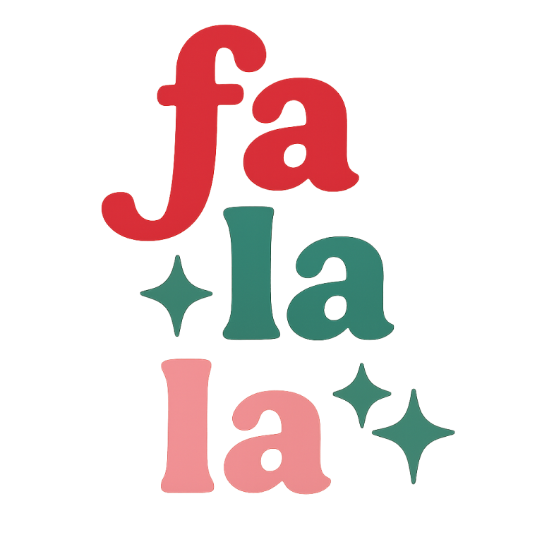Retro Fa La La Christmas SVG: Winter Cut File (Digital Download)