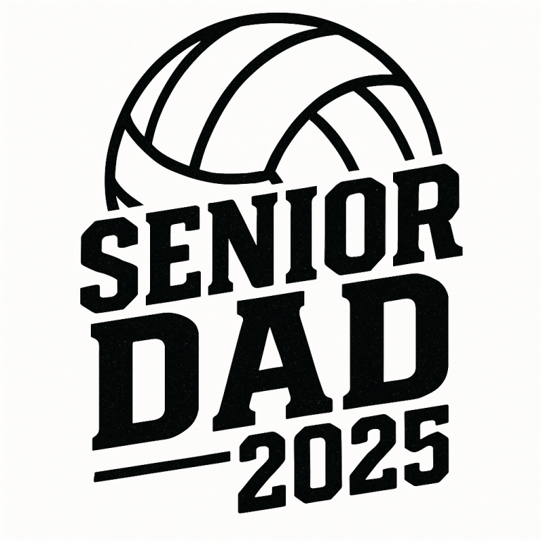 Senior Volleyball Dad 2025 Svg, Png, Eps, Pdf Files (Digital Download)
