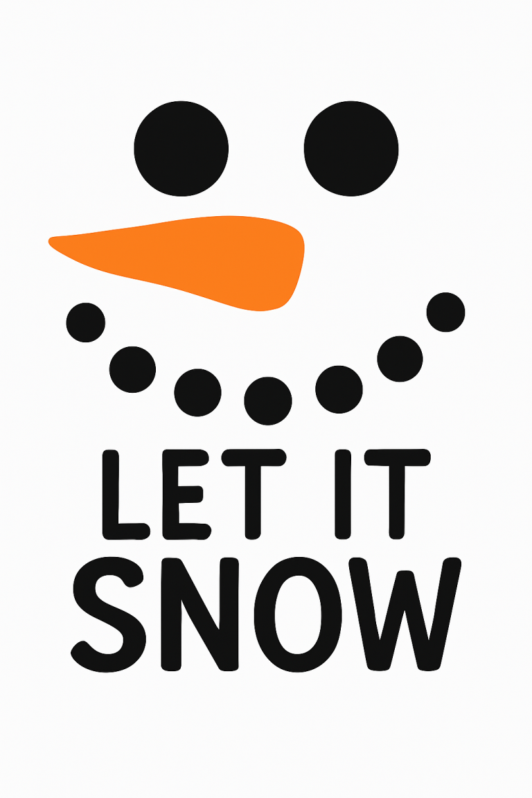 Snowman Face SVG: Christmas Shirt Design, Cricut Cut File (Digital Download)