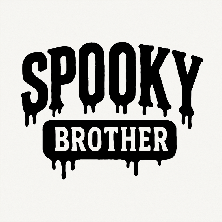 Spooky Brother SVG, PNG, dxf, eps, Scary Halloween Shirt Sublimation, Spooky Vibes Cricut, Spooky Season Cut File