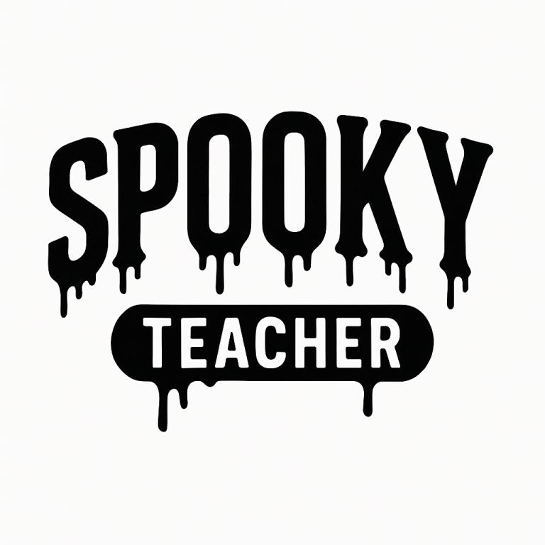 Spooky Teacher SVG, PNG, dxf, eps, Scary Halloween Shirt Sublimation, Spooky Vibes Cricut, Spooky Season Cut File