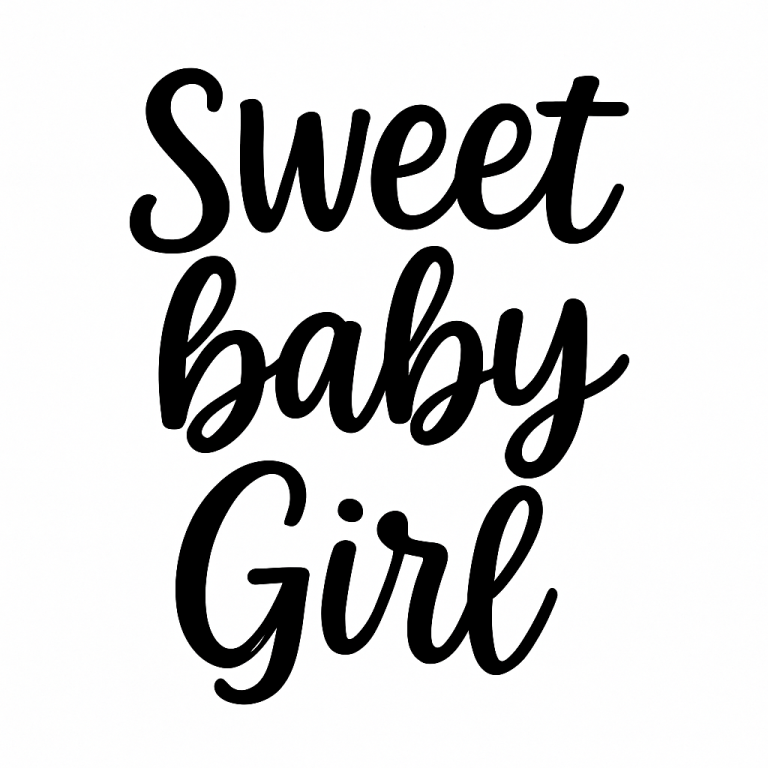 Sweet Baby Girl Svg, Baby Girl Svg, Sweet Baby Girl Cake Topper Svg, Cake Topper Svg, Cricut Silhouette