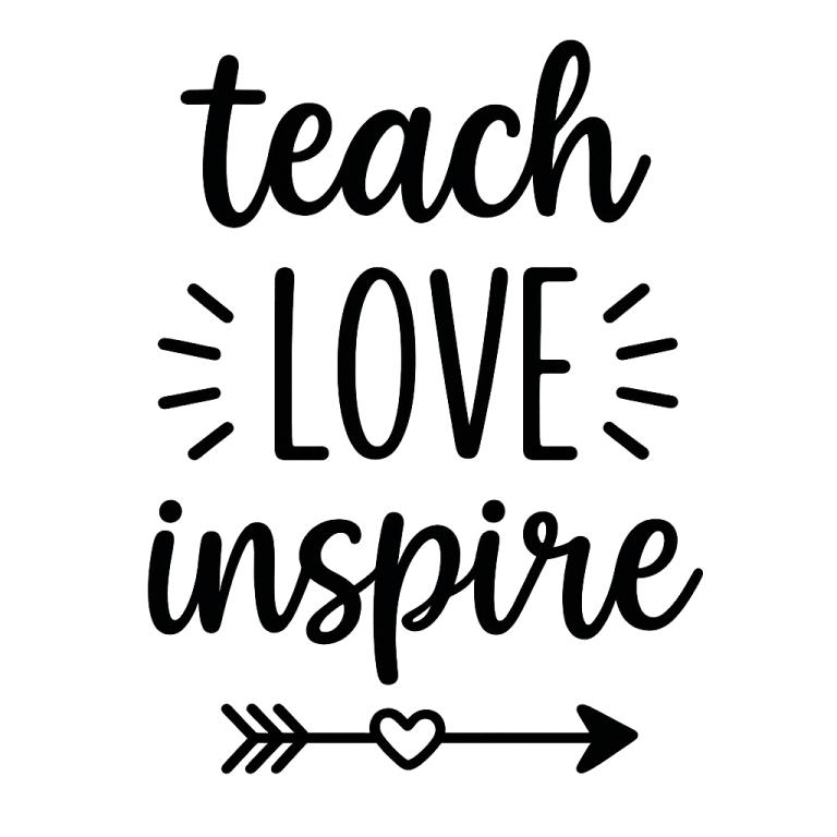 Teach Love Inspire SVG, Teacher Appreciation Design (Digital Download)