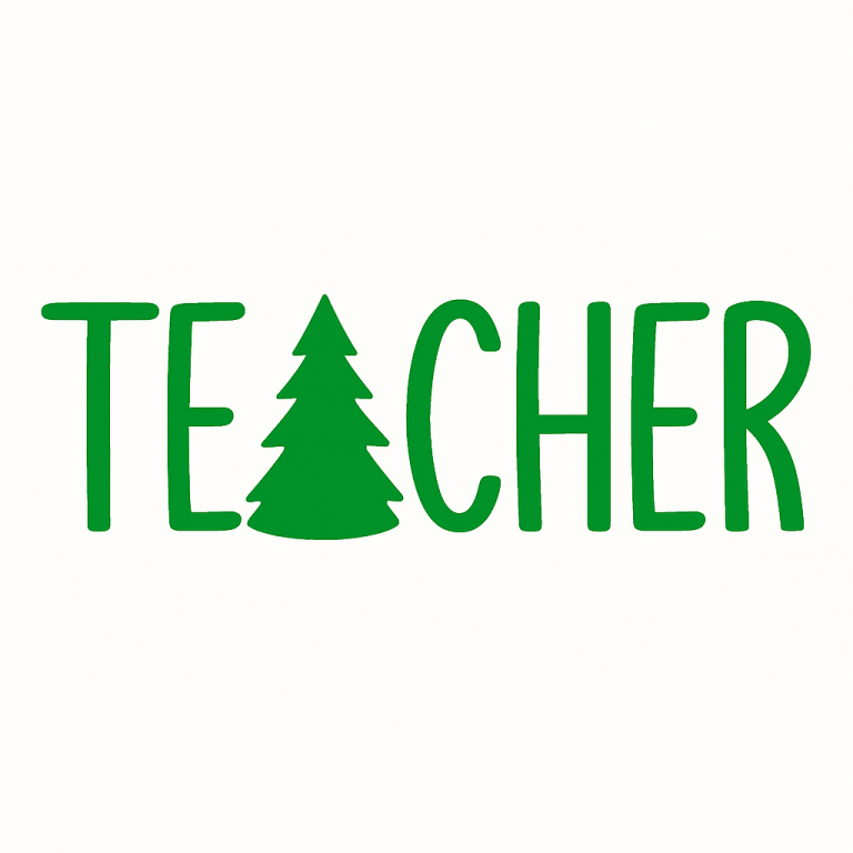 Teacher Christmas Tree SVG: Funny School Shirt Design (Digital Download)