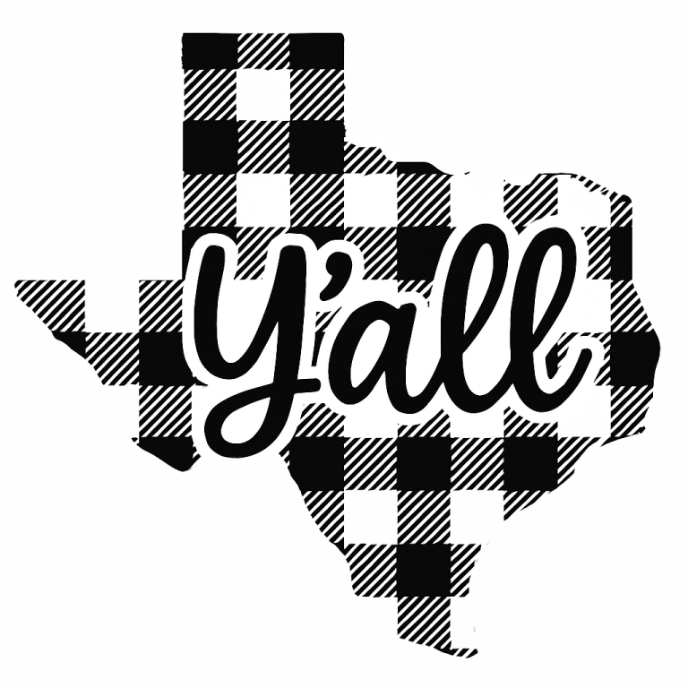 Texas Plaid SVG: State Silhouette Cut File (Digital Download)