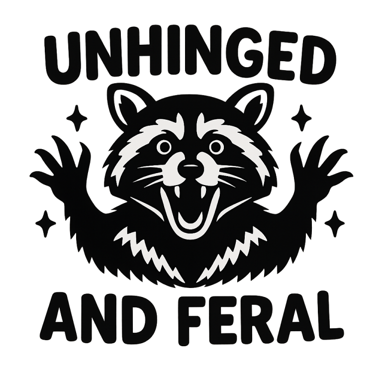 Unhinged Feral Raccoon SVG: Funny Sarcastic Design (Digital Files)