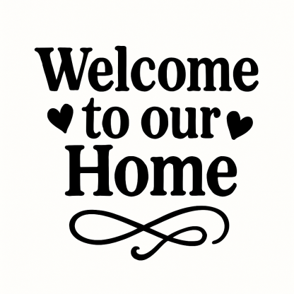 Welcome To Our Home Svg Png Eps Png Cut Files, Welcome Svg, Farmhouse Cut Files, Home Decor Svg, Cricut Silhouette