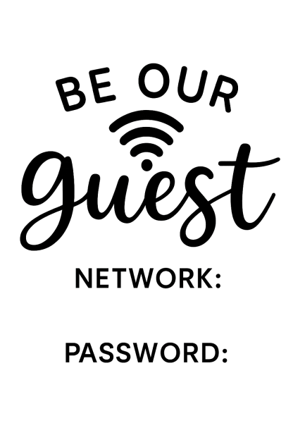 Wifi Password SVG, Wifi svg, Be Our Guest svg, Welcome svg, dxf, png instant download, Wifi Password Sign svg, Home Decor svg, Sign Making