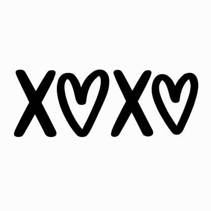XOXO Hearts SVG: Valentine's Day Cut File (Digital Download)
