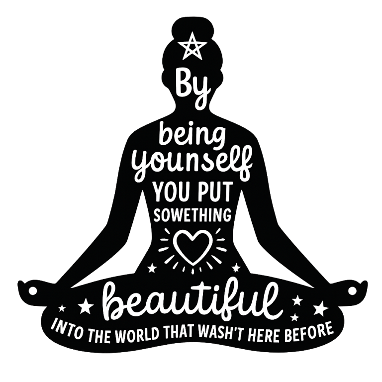 Yoga Woman Silhouette SVG: Namaste Meditation, Empowerment Cut File (Digital Download)