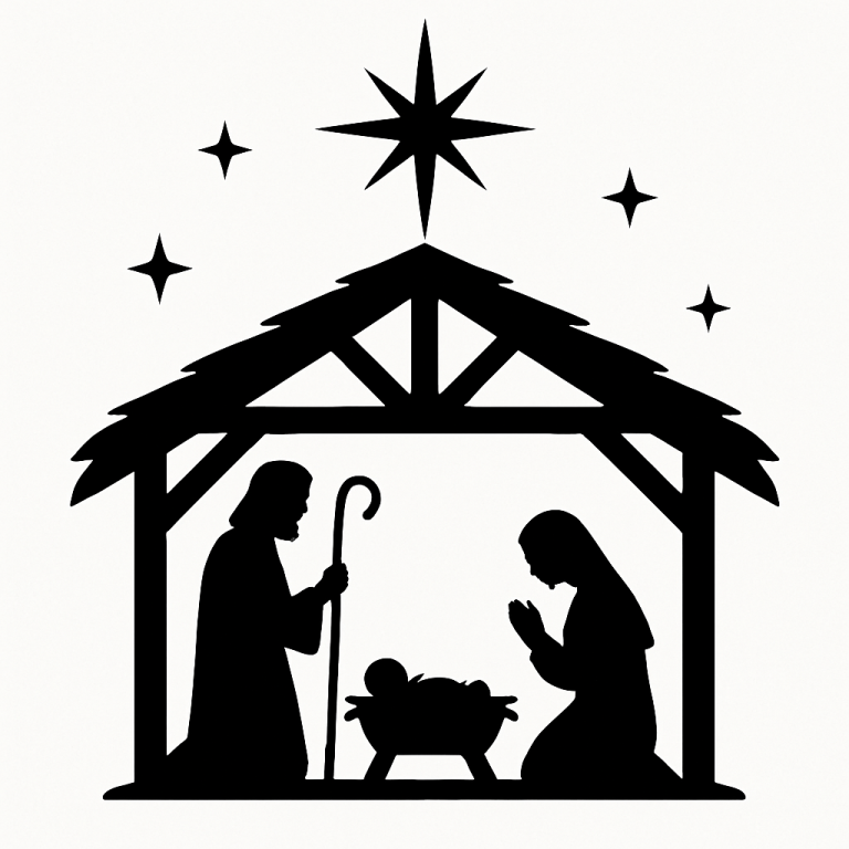 nativity scene svg file, nativity scene silhouette png, nativity scene clipart, nativity scene digital file, nativity scene vector, nativity