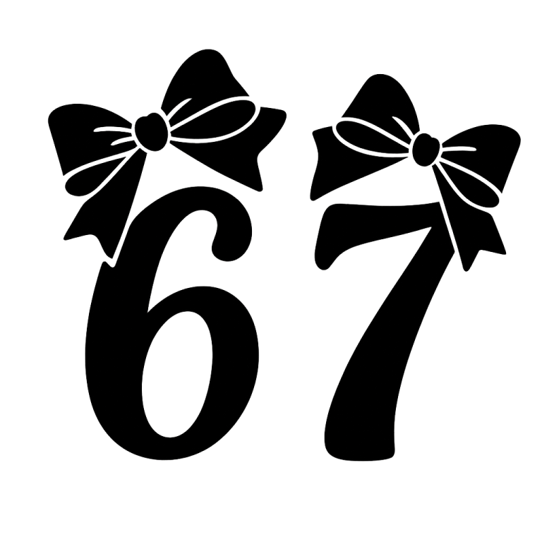 67 meme 67 SVG PNG, six seven Coquette Bow Meme 67 , 6 7 shirt for kids PNG, six seven Bow Meme Png,6-7 meme design,Cricut files