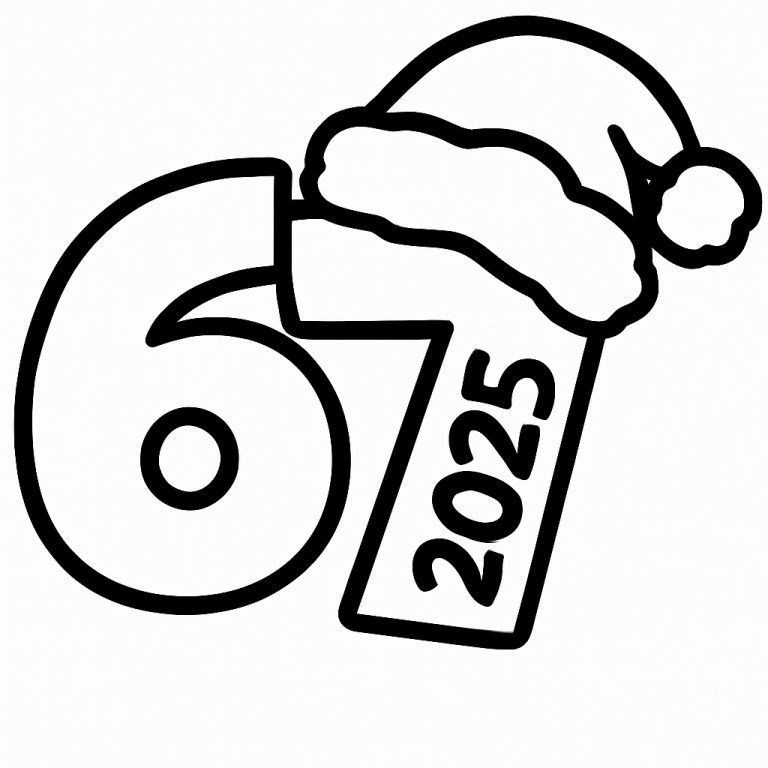 67 svg glowforge laser cut file - viral 67 meme brain rot - personalized Christmas ornaments