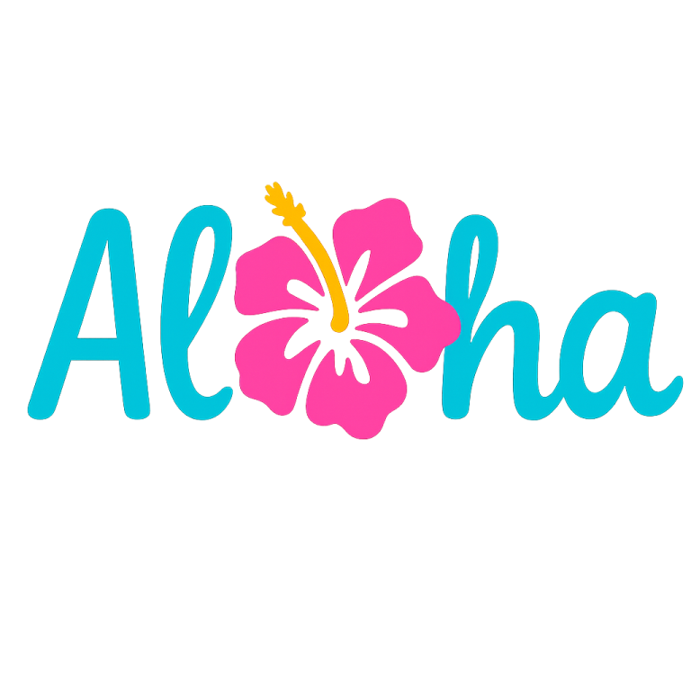 Aloha - Instant Digital Download - svg, png, dxf, and eps files included! Hawaii, Hibiscus Flower, Tropical, Vacation