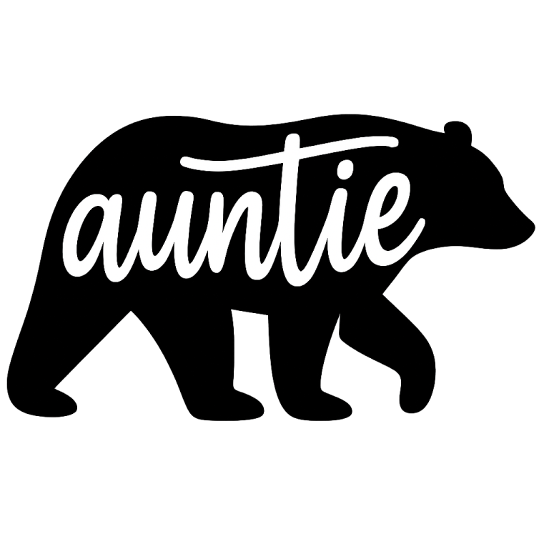Auntie Bear - Instant Digital Download - svg, png, dxf, and eps files included!