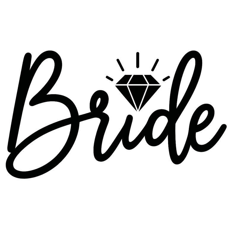 Bride - Instant Digital Download - svg, png, dxf, and eps files included! Wedding, Diamond Ring, Bridal Party, Bachelorette