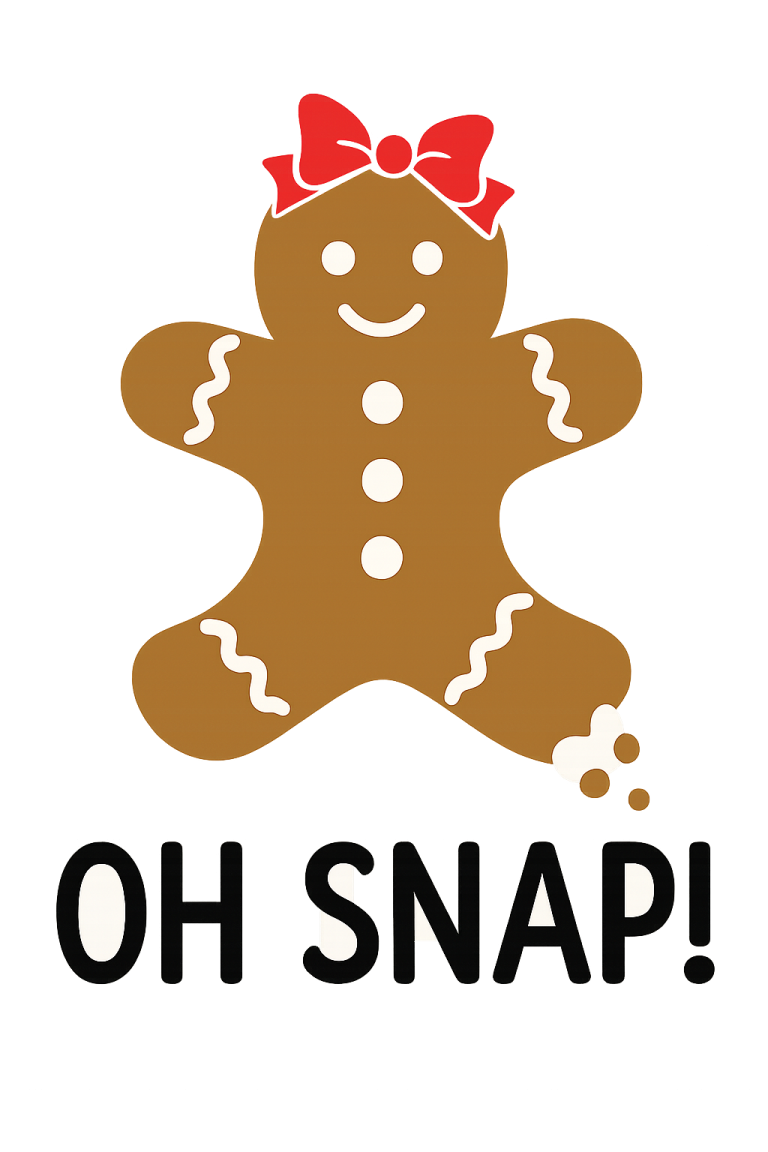 Broken Gingerbread Girl - Instant Digital Download - svg, png, dxf, and eps files included! Christmas, Gingerbread with Bow, Oh Snap