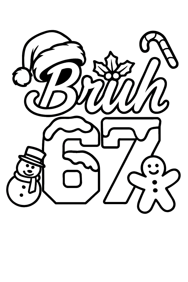 Bruh 67 Funny Christmas Design, Teen Humor (PNG SVG DFX)