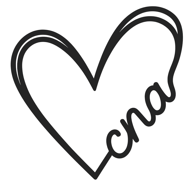 CNA Heart - Instant Digital Download - svg, png, dxf, and eps files included! Certified Nursing Assistant