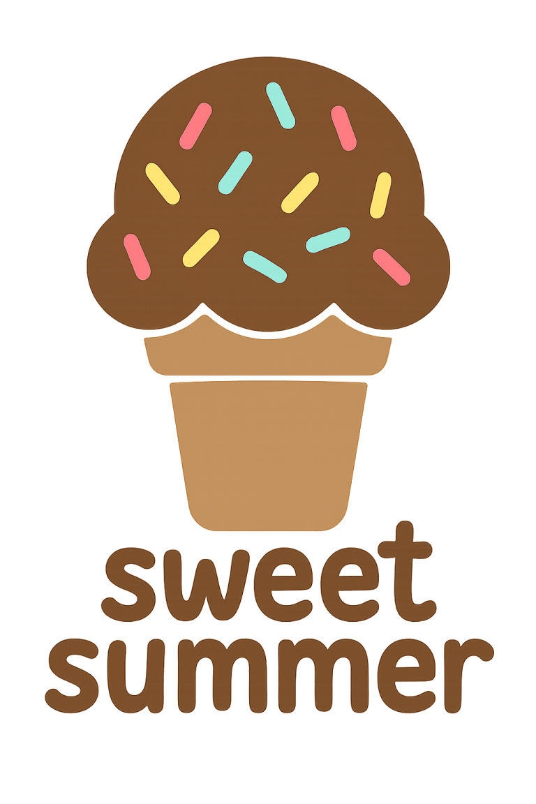 Chocolate Ice Cream Cone - Instant Digital Download - svg, png, dxf, and eps files included! Summer, Sprinkles