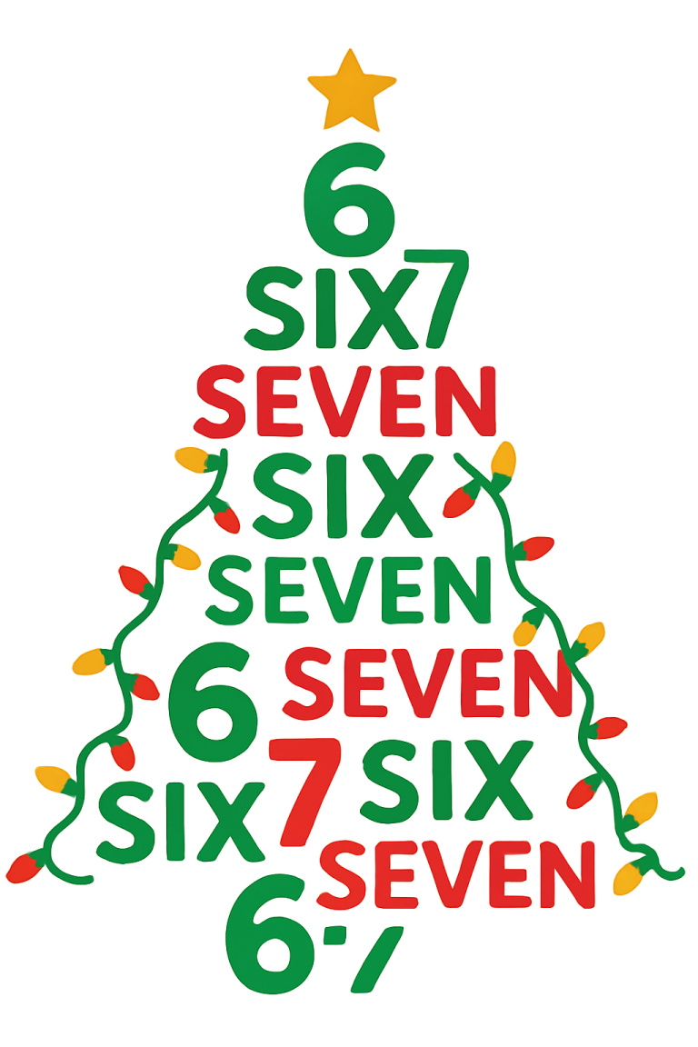Christmas Tree 67 SVG PNG, 67 Santa Hat, Jesus Love, Cricut, Sublimation, 6 7 Shirt Design, Christmas Dtf, Funny Six Seven Meme, Silhouette