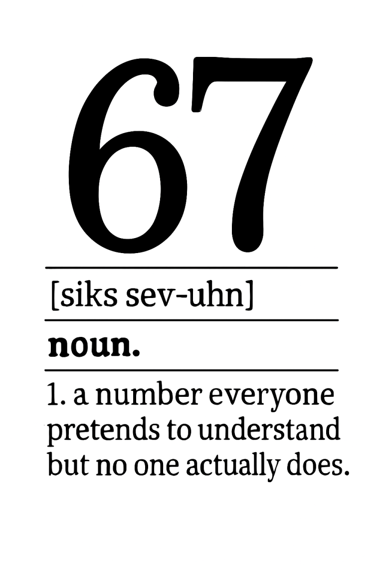 Funny 67 Definition Svg, Six Seven Meme Quote Humor Svg, Clipart, Funny Six Seven Meme, Six Seven, Trendy 67 Meme, Cut File,Digital Download