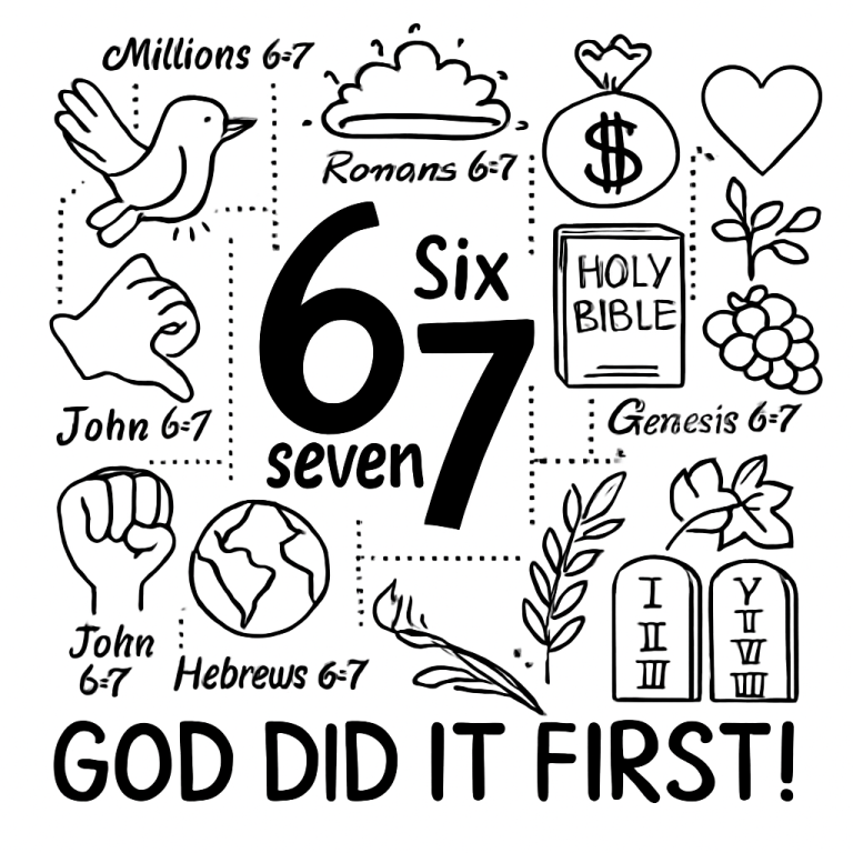 God Did It First Svg, Funny Generation Z Svg, 67 Trendy Svg, Six Seven Svg, Christian 6 7 Meme Svg, Jesus Religious Svg, Jesus is the reason