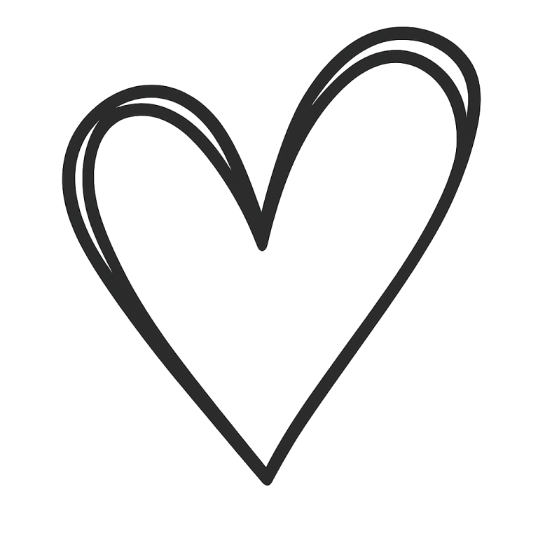 Heart - Instant Digital Download - svg, png, dxf, and eps files included! Hand Drawn, Scribble, Monogram, Name Frame