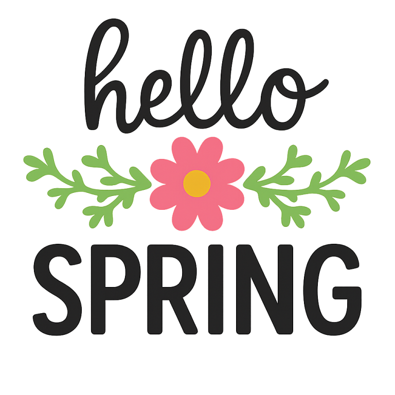 Hello Spring - Instant Digital Download - svg, png, dxf, and eps files included! Welcome Spring, Flowers
