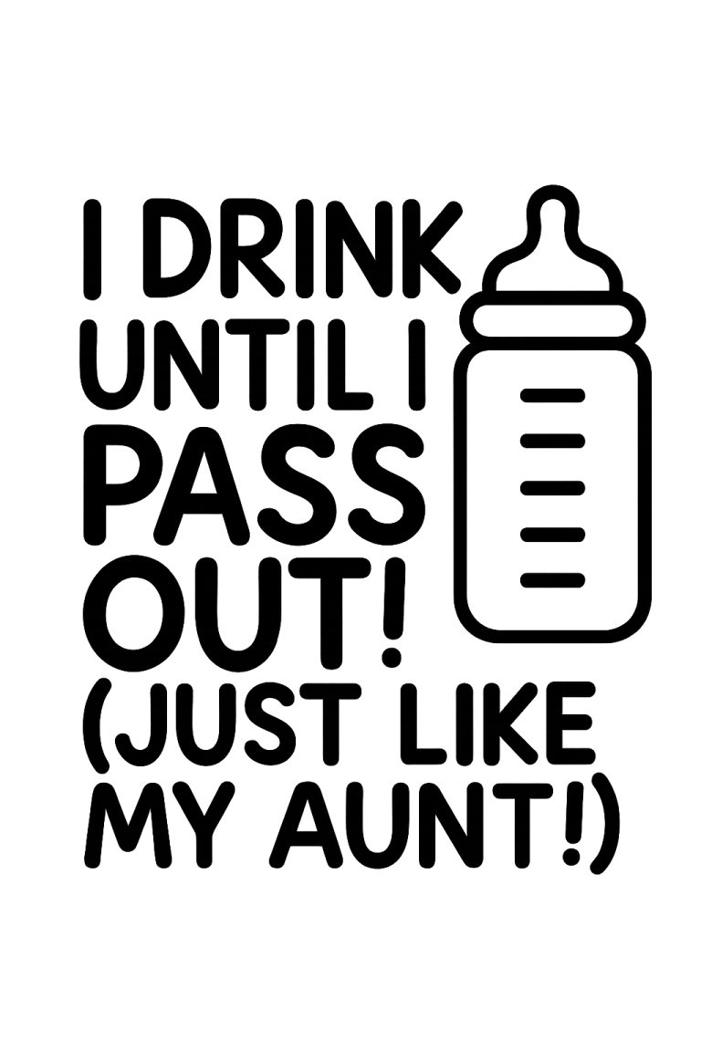 I Drink Until I Pass Out Just Like My Aunt - Instant Digital Download - svg, png, dxf, and eps files included!