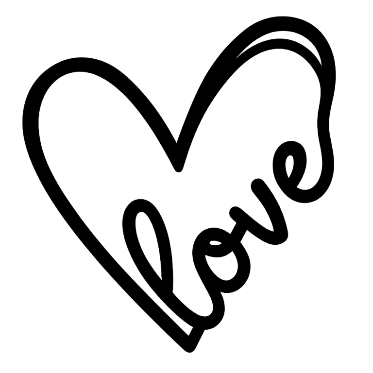 Love - Instant Digital Download - svg, png, dxf, and eps files included! Love Heart, Valentine's Day
