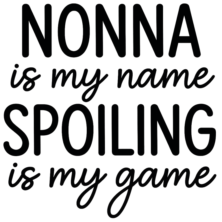 Nonna Is My Name Spoiling Is My Game - Instant Digital Download - svg, png, dxf, and eps files included!