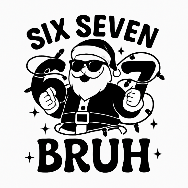 Six Seven Bruh Svg, Santa Claus 67 Svg, 6 7 Meme Christmas Svg, 6 7 Couples Costumes, Merry and Bright, Holly Jolly Svg, Boys Christmas Svg