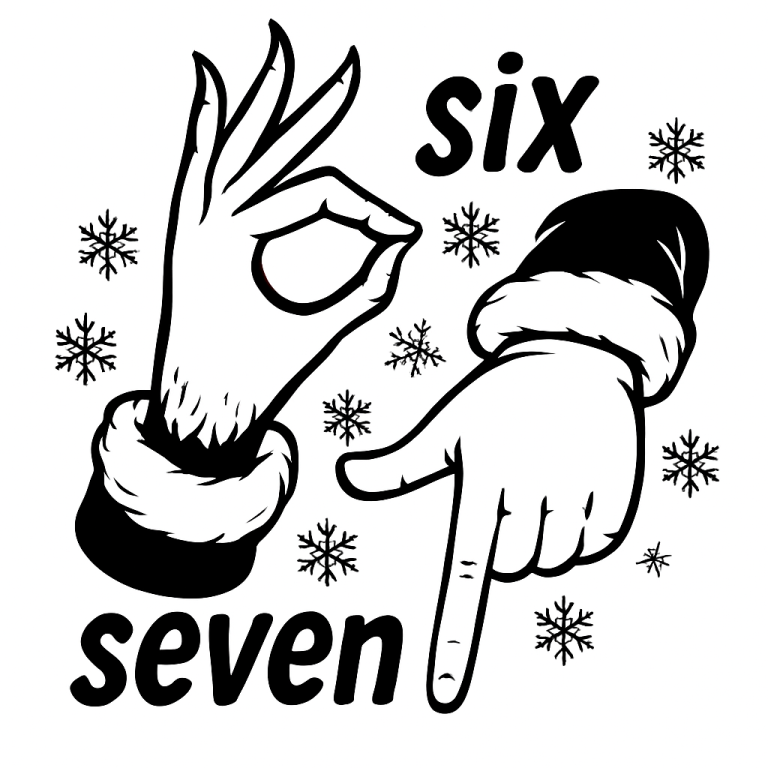 Six Seven Meme Christmas SVG, Funny Holiday Design (Digital Download)